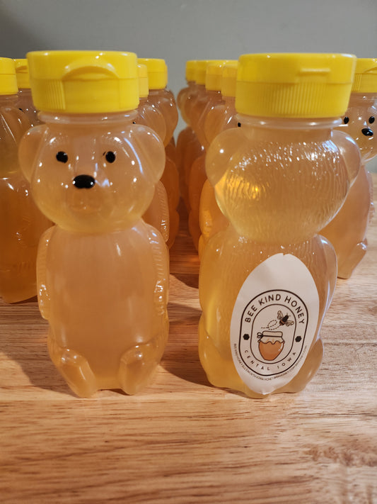 8 oz Pure Central Iowa Honey  - Honey Bear